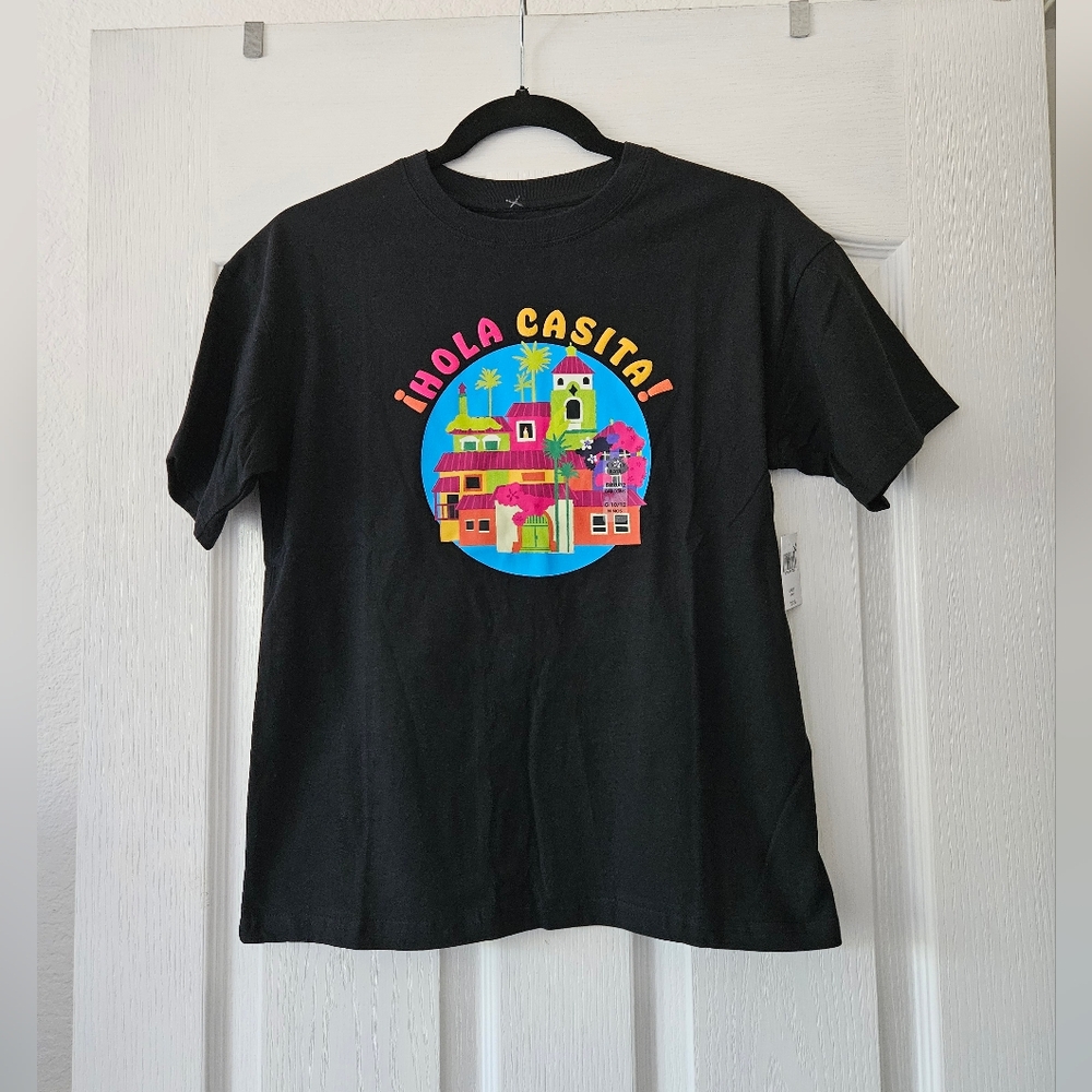 Disney's Encanto ''Hola Casita'' Kids T Shirt  Size Large Black